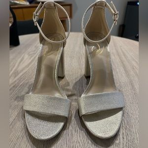 Gold metallic Sam Edelman Yaro Block Heels